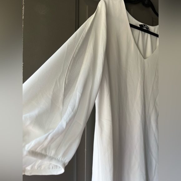 Lulu’s White Split Sleeve Swing Dress Size XL NWT - Picture 7 of 8